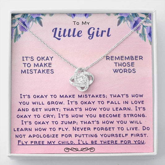 Little Girl - It's Okay To Make Mistakes - Necklace | Daughter Gift | Goddaughter Gift
