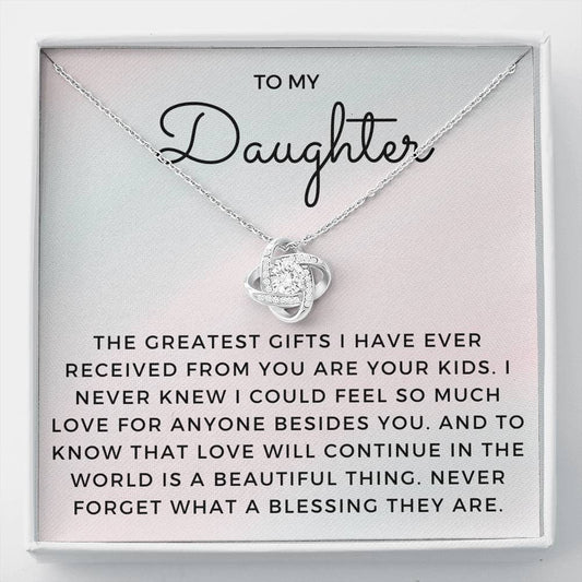 Daughter Necklace - Greatest Blessings Are Your Kids