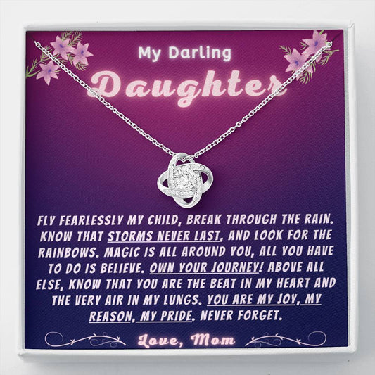 Darling Daughter Necklace - Fly Fearlessly | Happy 21st Birthday Fly Fearlesssly My Child