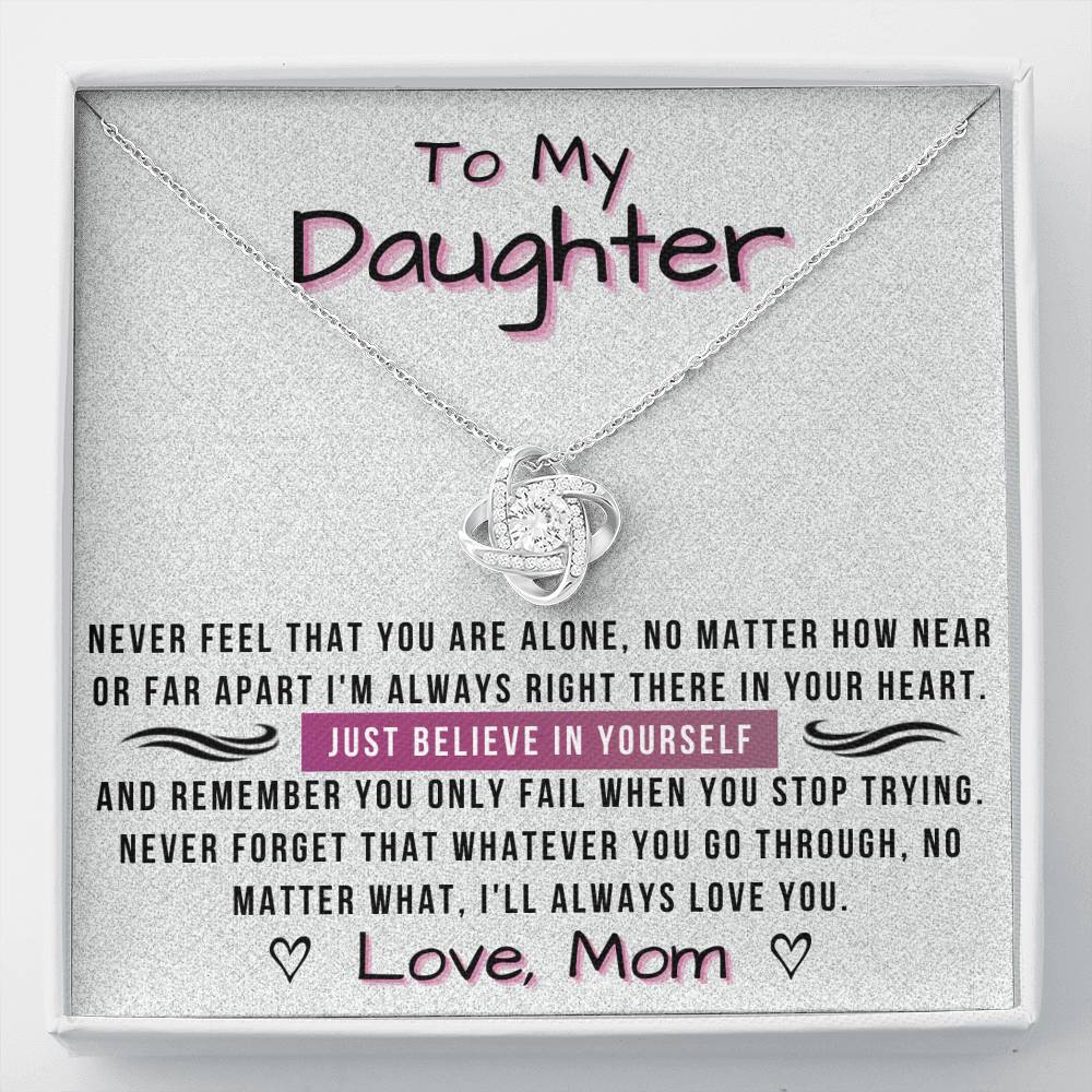 To My Daughter - always love you | Mom's Gift for Daughter | Daughter Necklace | Birthday gift for Daughter | Daughter Graduation gift
