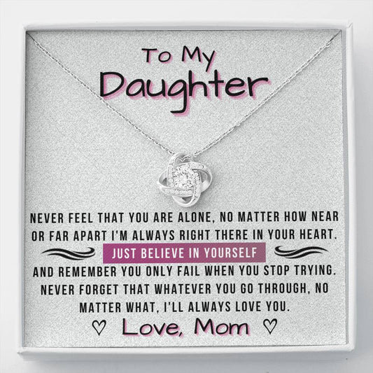 To My Daughter - always love you | Mom's Gift for Daughter | Daughter Necklace | Birthday gift for Daughter | Daughter Graduation gift