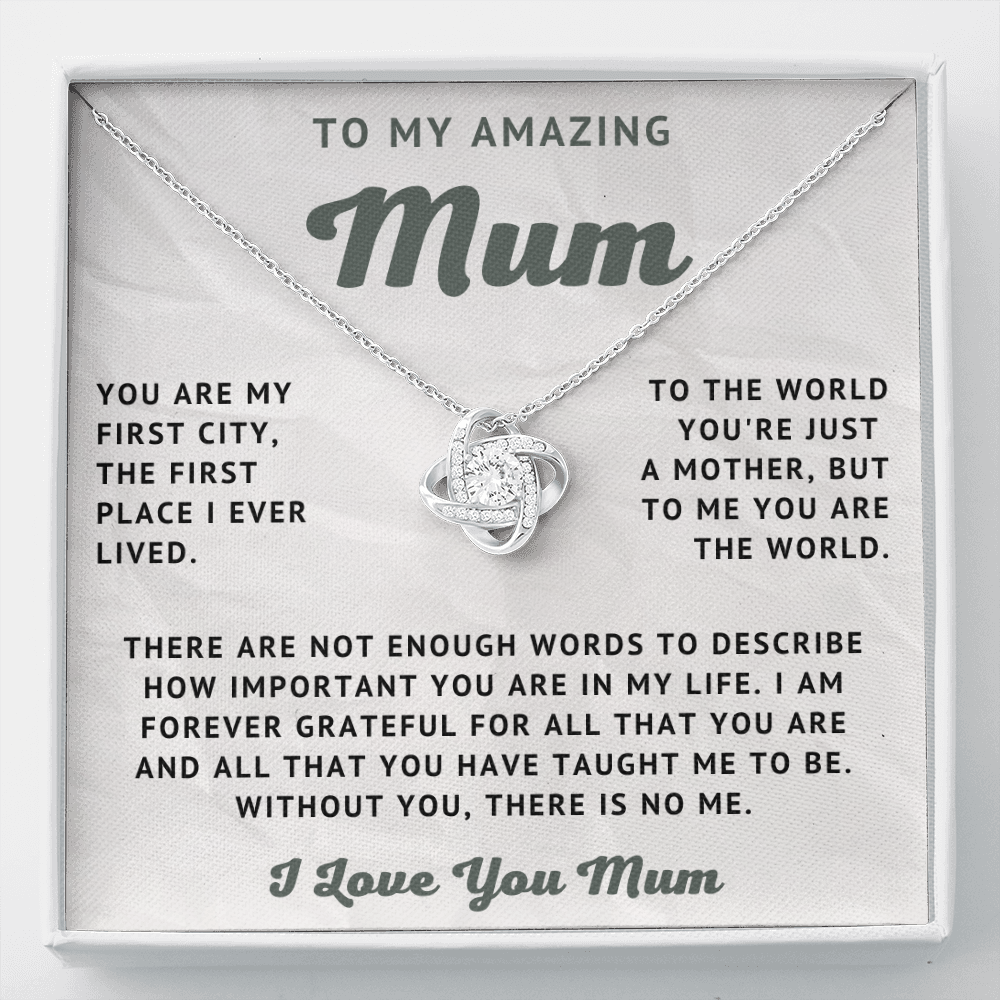 My Amazing Mum Necklace - You Are My First City (m.005.lk)