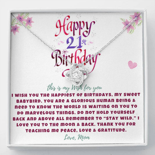 Daughter 21st Birthday Necklace - Stay Wild