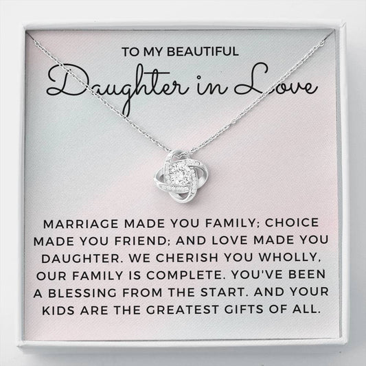 Daughter In Law Necklace - We Cherish You Wholly (dil.001.lk)