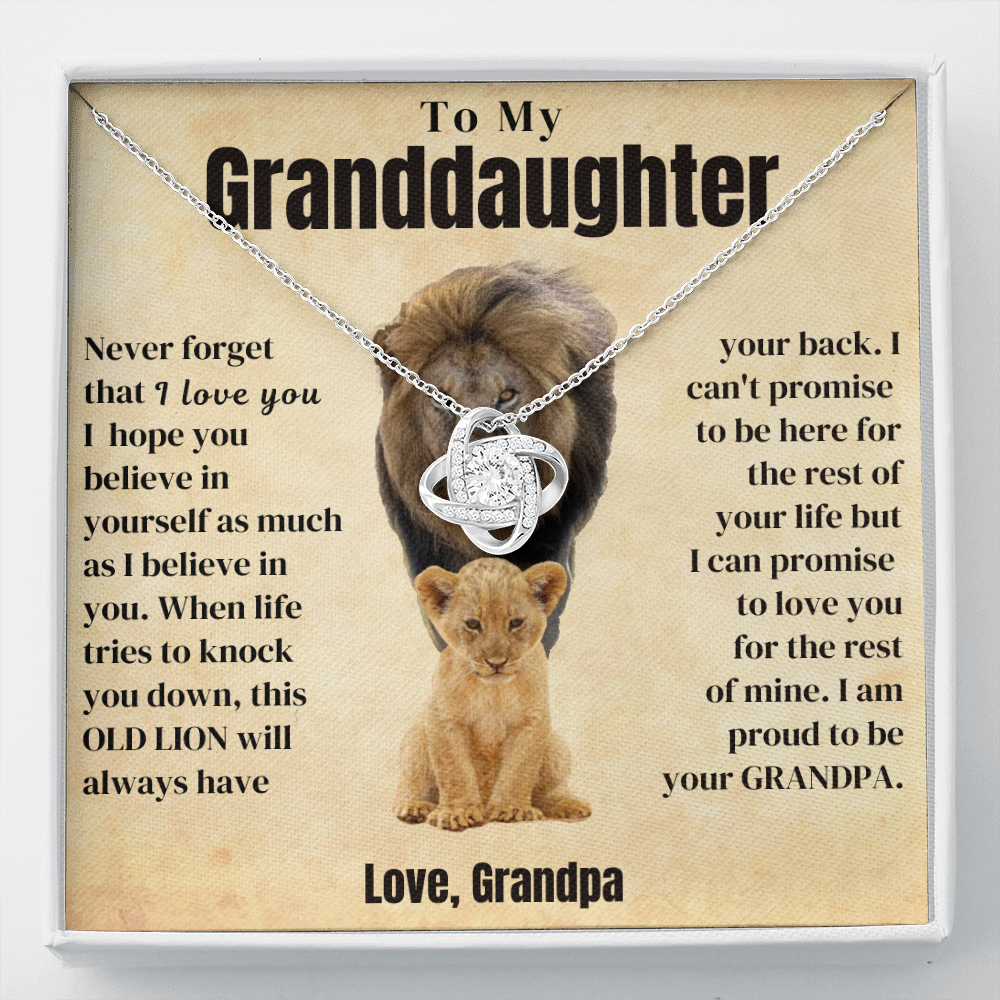 My Granddaughter Necklace - This Old Lion Will Always Have Your Back (162.lk.314)