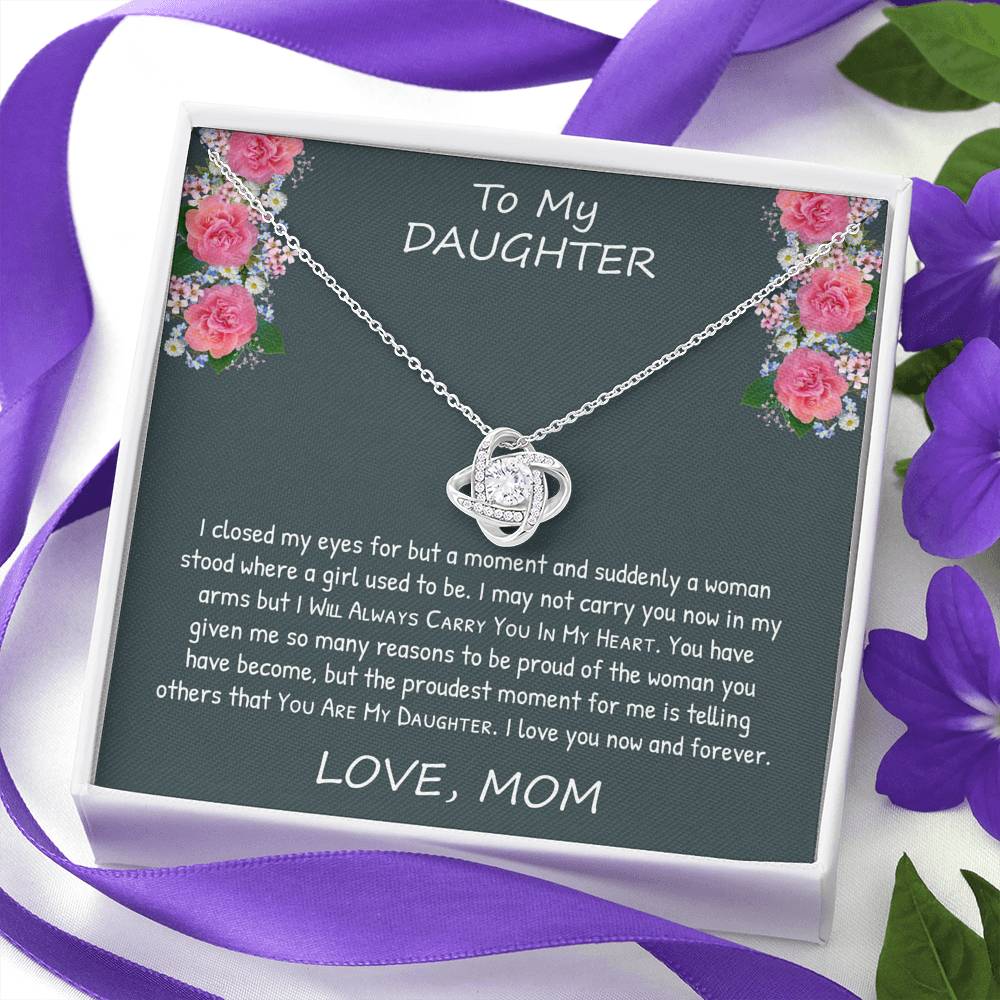 To My Daughter - I closed my eyes - Necklace