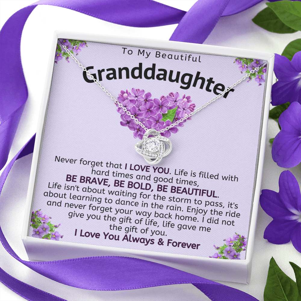 My Beautiful Granddaughter Necklace - Be Brave, Be Bold, Be Beautiful (162.lk.312-2)