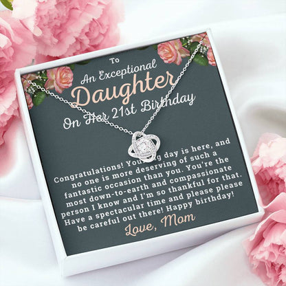 To An Exceptional Daughter 21st Birthday Necklace