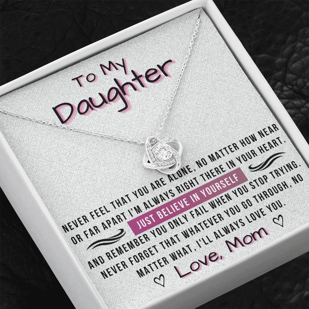 To My Daughter - always love you | Mom's Gift for Daughter | Daughter Necklace | Birthday gift for Daughter | Daughter Graduation gift