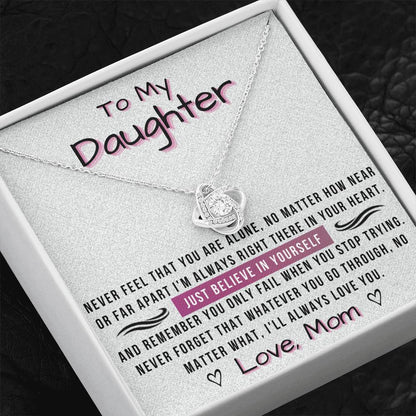 To My Daughter - always love you | Mom's Gift for Daughter | Daughter Necklace | Birthday gift for Daughter | Daughter Graduation gift