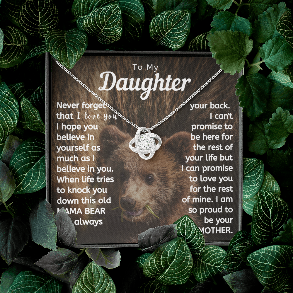 Daughter Necklace - This Mama Bear Will Always Have Your Back