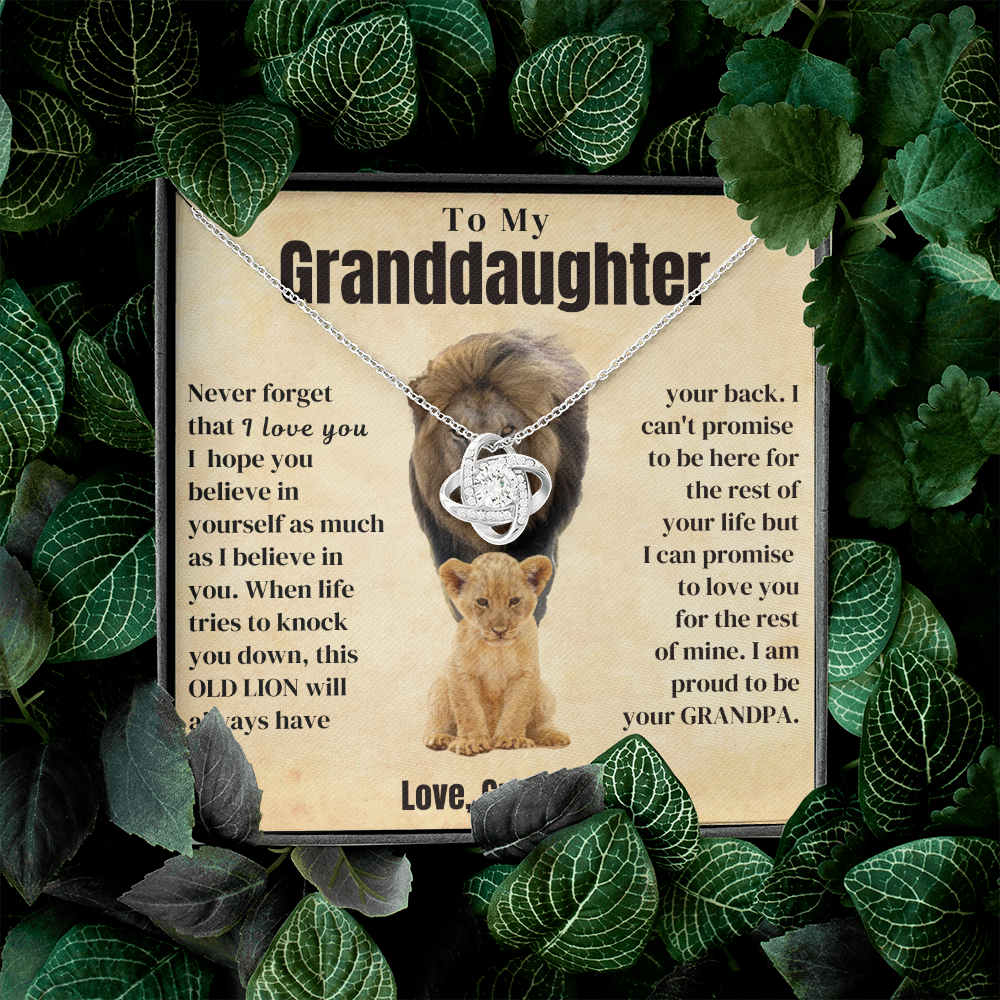 My Granddaughter Necklace - This Old Lion Will Always Have Your Back (162.lk.314)