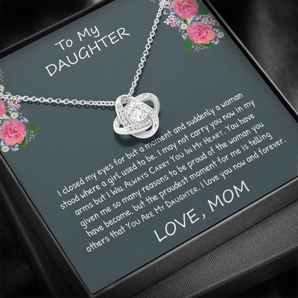 To My Daughter - I closed my eyes - Necklace
