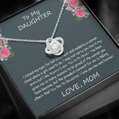 To My Daughter - I closed my eyes - Necklace