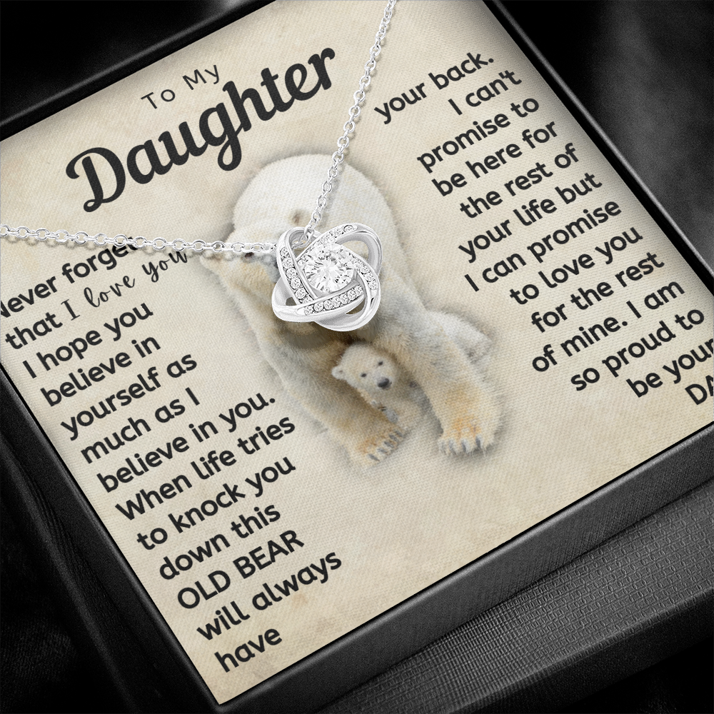 Daughter This Old Bear Will Always Have Your Back Necklace (d.lk.005)