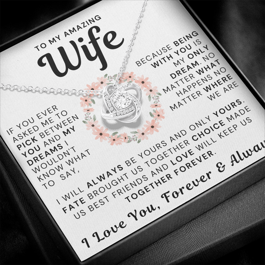 To My Wife Necklace - Love Will Keep us Together Forever (189.lk.016)