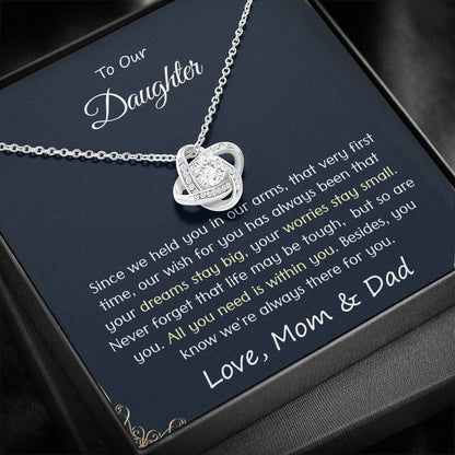 To Our Daughter Necklace | Life is tough, so are you | Necklace for Daughter | Necklace from Parents to Daughter | Daughter necklace