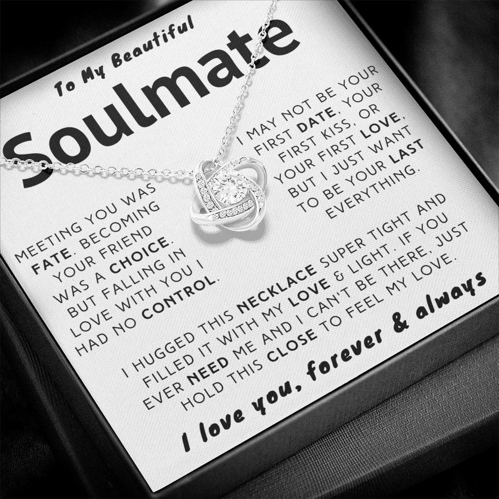 Alexa's Gifts Valentine's Day necklace To My Soulmate | Women birthday gift | Best birthday gifts for her | Birthday gift for wife | Girlfriend anniversary necklace
