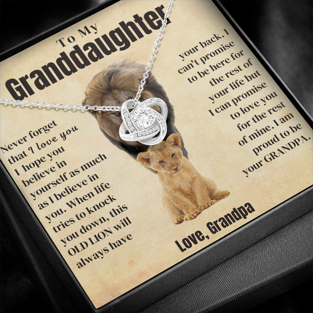 My Granddaughter Necklace - This Old Lion Will Always Have Your Back (162.lk.314)