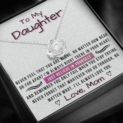 To My Daughter - always love you | Mom's Gift for Daughter | Daughter Necklace | Birthday gift for Daughter | Daughter Graduation gift