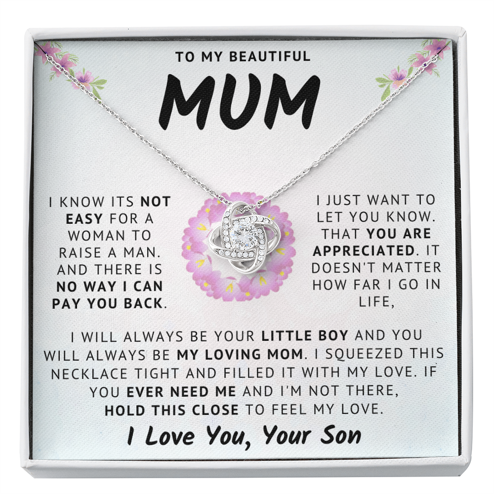 My Beautiful Mum Necklace - Always Your Little Boy (m.011.lk)