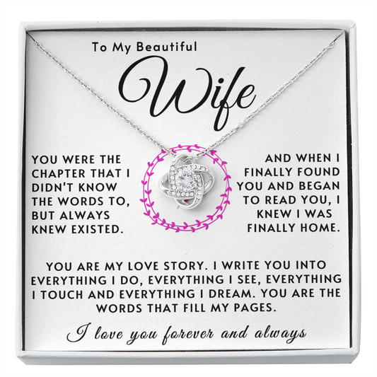 My Beautiful Wife Necklace - You Are The Words That Fill My Pages (189.lk.008-4)