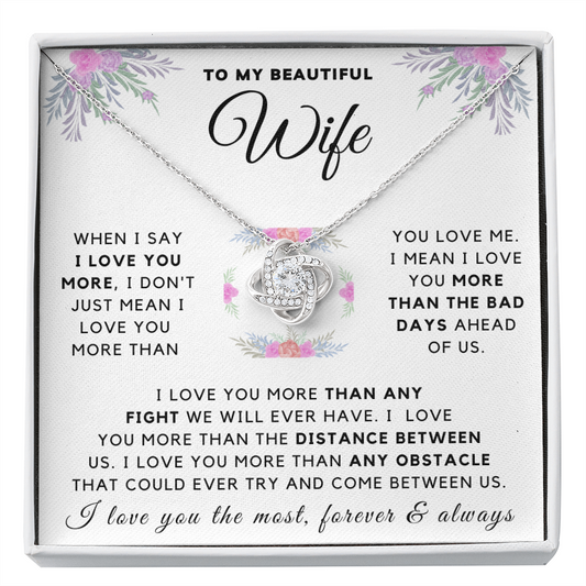 My Beautiful Wife Necklace - I Love You The Most (189.lk.025-2)