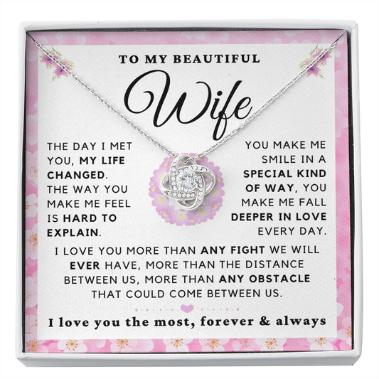 My Beautiful Wife Necklace - You Make Me Smile In A Special Kind Of Way (189.lk.026)