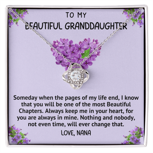 My Beautiful Granddaughter Necklace, Love Nana - One of Most Beautiful Chapters (162.lk.320-ln)