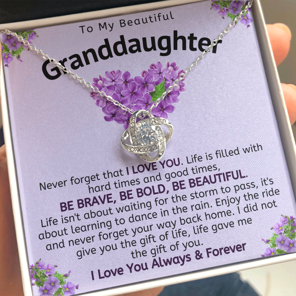 My Beautiful Granddaughter Necklace - Be Brave, Be Bold, Be Beautiful (162.lk.312-2)
