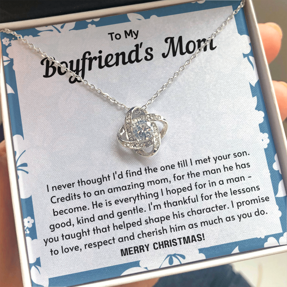 To My Boyfriend's Mom Necklace - He is everything I hoped for thanks to you