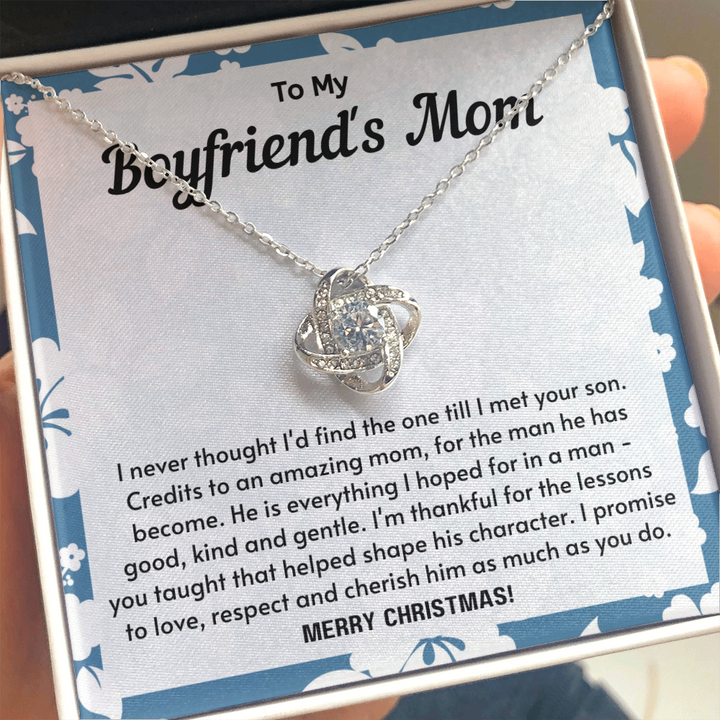Gift for My Boyfriend's Mom Christmas, to My Boyfriend's Mom Necklace, Christmas Gift for My Boyfriend's Mom