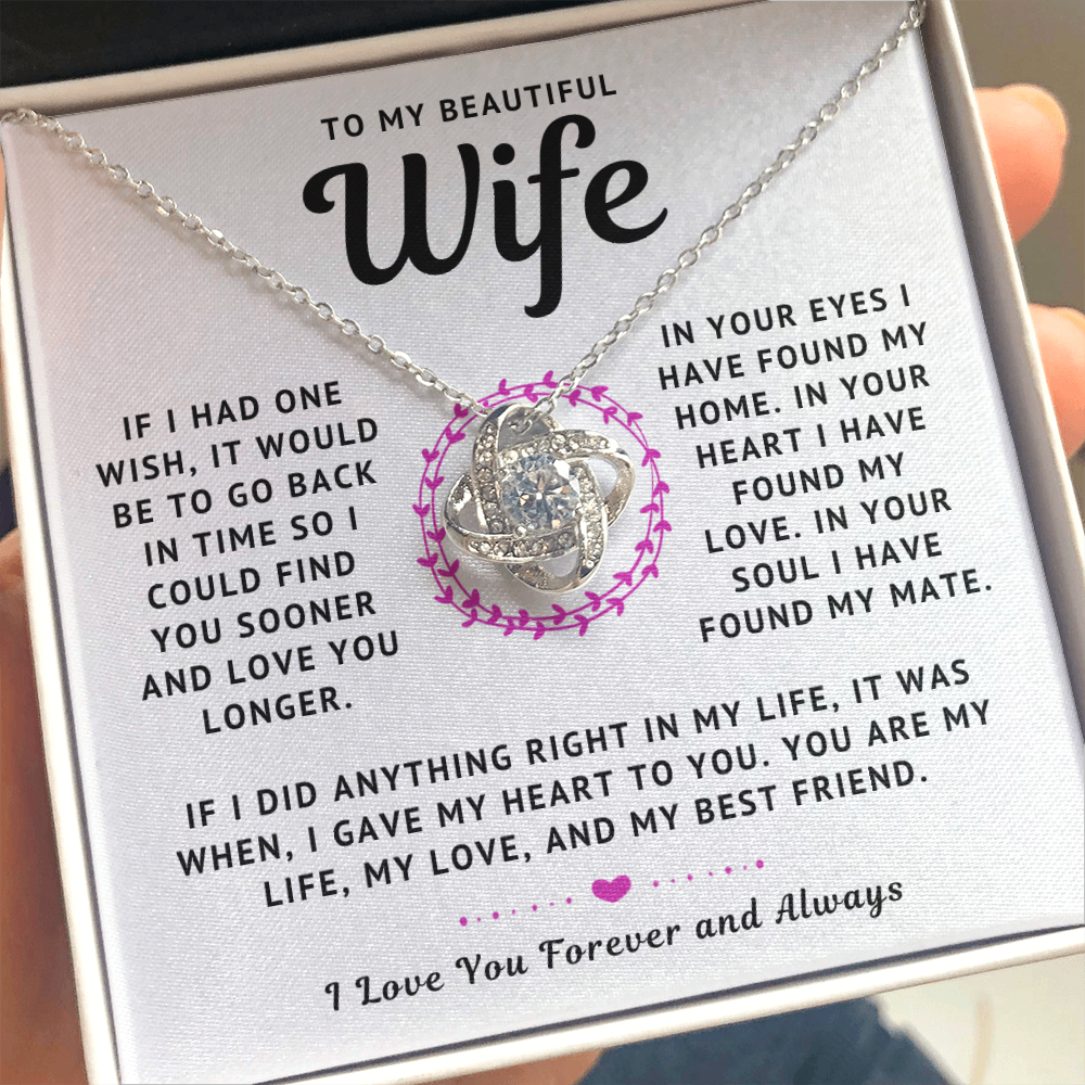 My Beautiful Wife Necklace - Wish I Could Go Back In Time (189.lk.21-1)