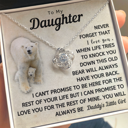 Daughter This Old Bear Will Always Have Your Back Necklace (d.lk.008)