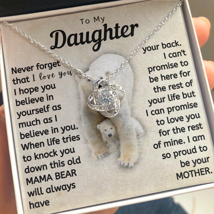 Daughter This Mama Bear Will Always Have Your Back Necklace (d.lk.003)