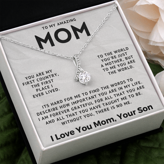 My Amazing Mom Necklace - You Are My World, Your Son (m.009o.al)