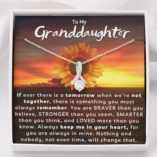 My Granddaughter Necklace - You Are Braver, Stronger, Smarter Loved More(162.al.50)