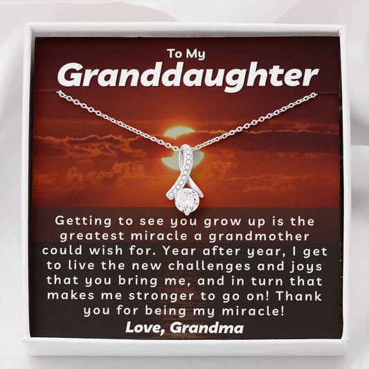 My Granddaughter Necklace - Thanks for being my miracle (162.al.45)