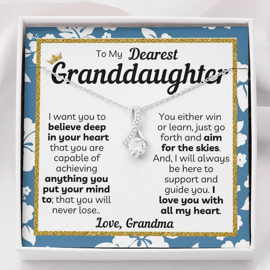 My Granddaughter Necklace - Believe Deep In Your Heart (162.al.18)