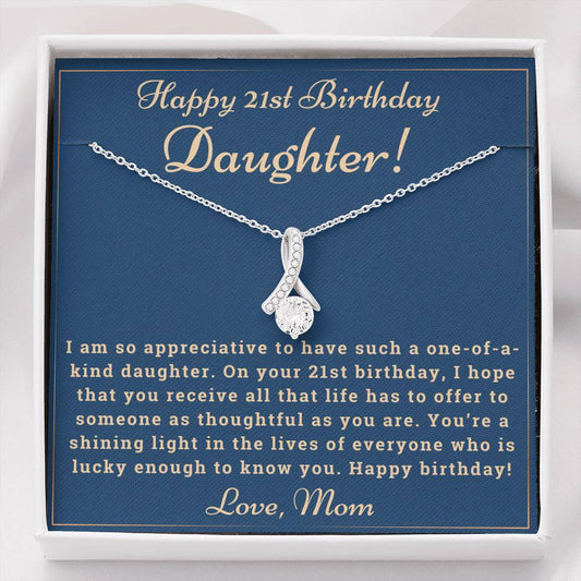Happy 21st Birthday Gift for Daughter - One-of-a-kind - Necklace