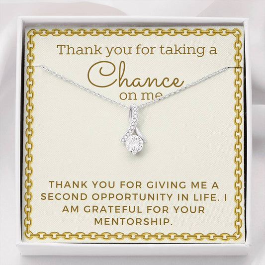 Mentor gift Necklace - Thanks for the second opportunity