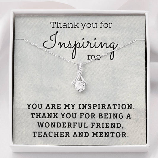 Mentor gift necklace - Thank You For Inspiring Me