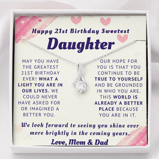 To Our Sweetest Daughter - Happy 21st Birthday Gift - Necklace