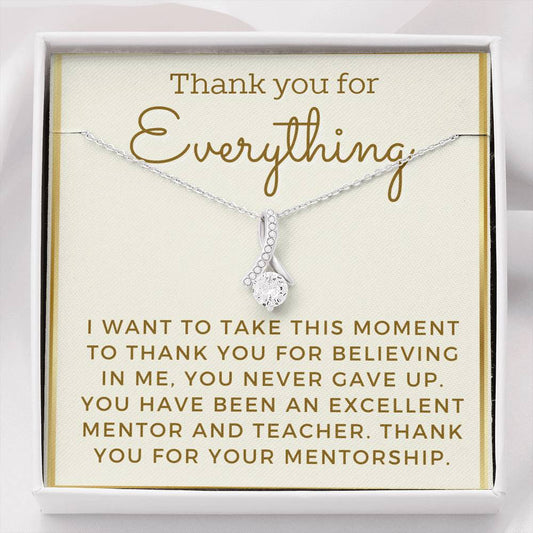 Mentor Gift Necklace - You Never Gave Up On Me.