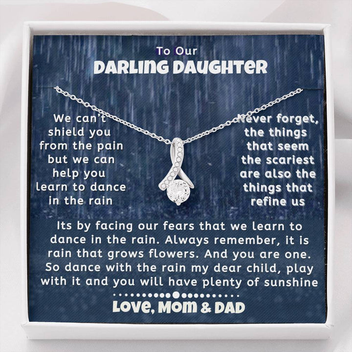 To Our Darling Daughter Necklace Love Mom Dad Alexa s Gifts