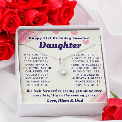 To Our Sweetest Daughter - Happy 21st Birthday Gift - Necklace