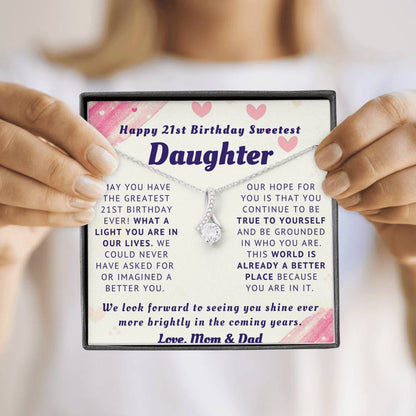 To Our Sweetest Daughter - Happy 21st Birthday Gift - Necklace