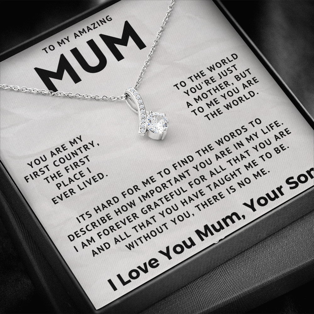 My Amazing Mum Necklace - You Are My World, Your Son (m.009.al)