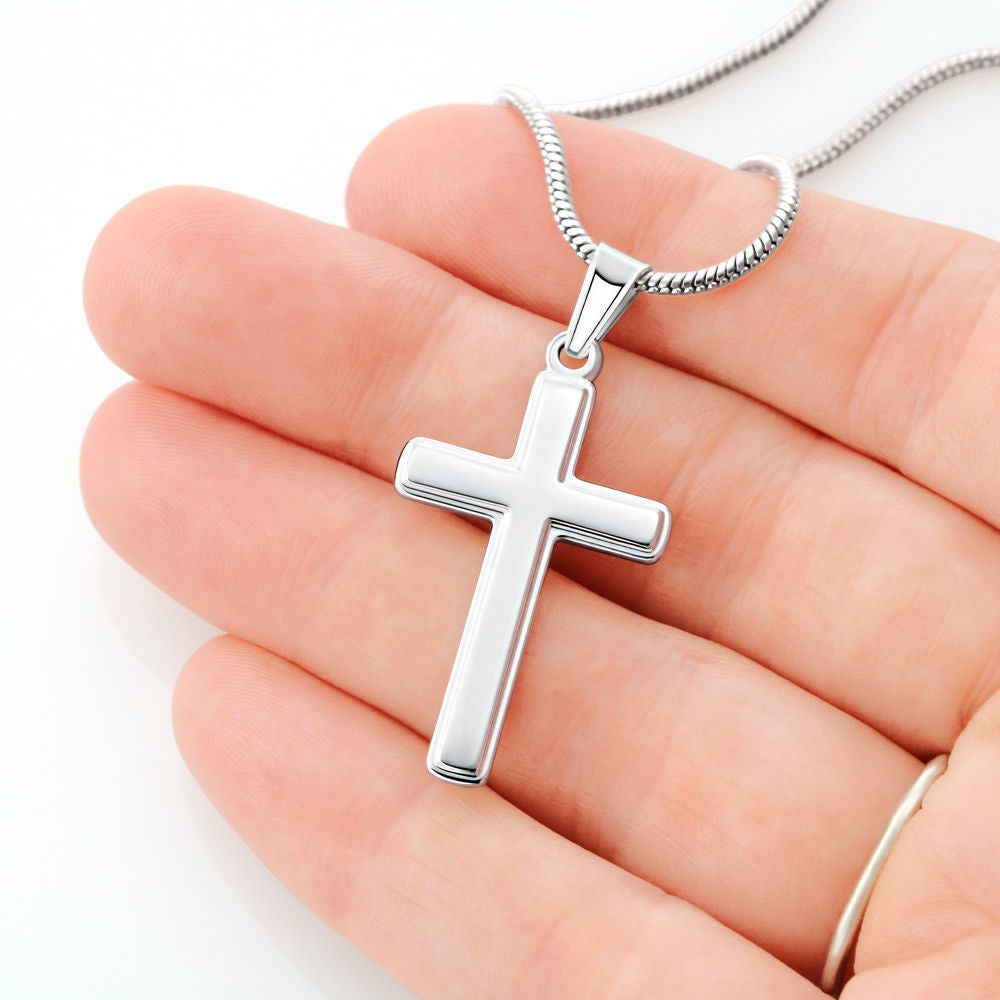 To My Daughter - Snuggled Right In - Artisan Cross Necklace