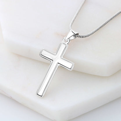 To My Daughter - Snuggled Right In - Artisan Cross Necklace